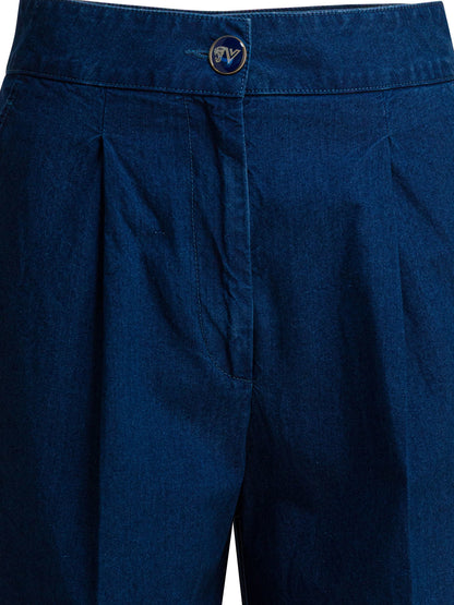 Valentino Wide-leg jeans with pleats - Blue