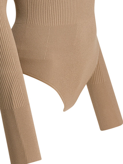AlaïA Body off-shoulder - Beige