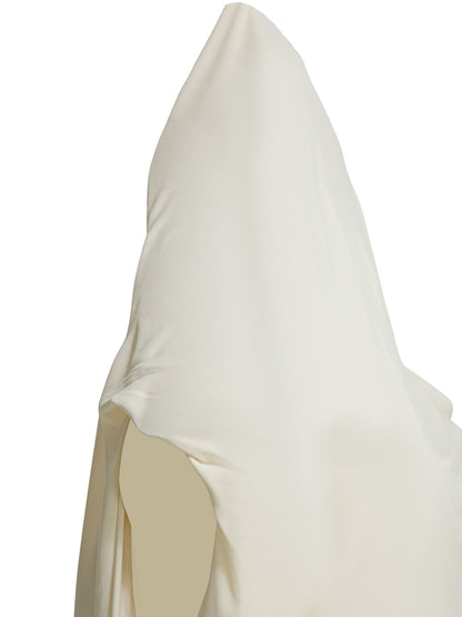 AlaïA Draped bodysuit with hood - White