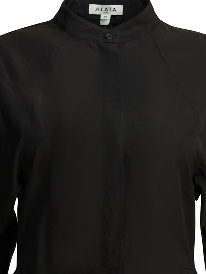 AlaïA Short chemise dress - Black