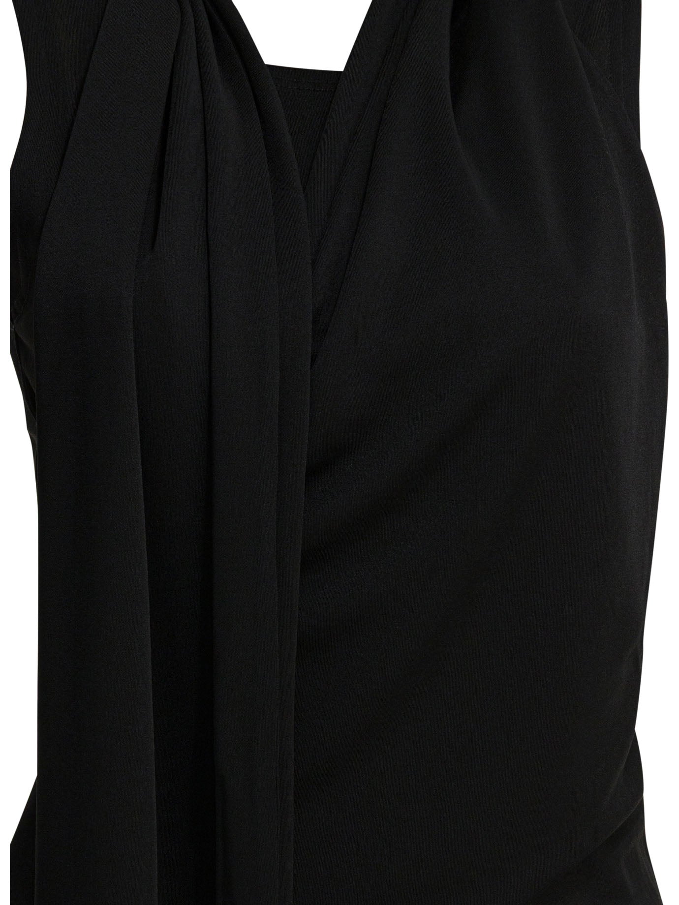 Ami Paris Sleeveless top with lavalliere - Black