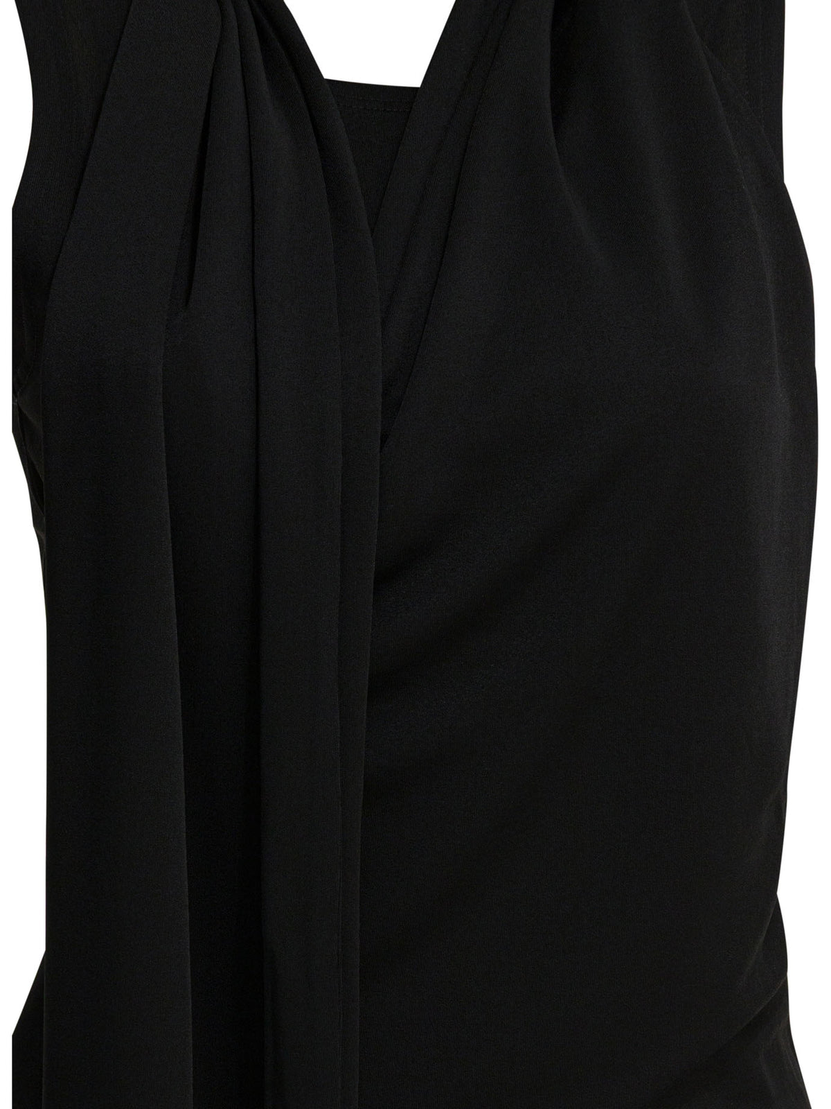 Ami Paris Sleeveless top with lavalliere - Black