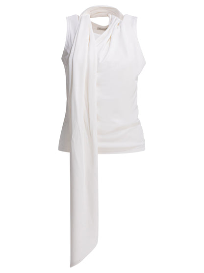 Ami Paris Casual draped top - White