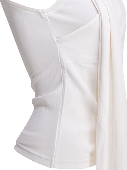 Ami Paris Casual draped top - White