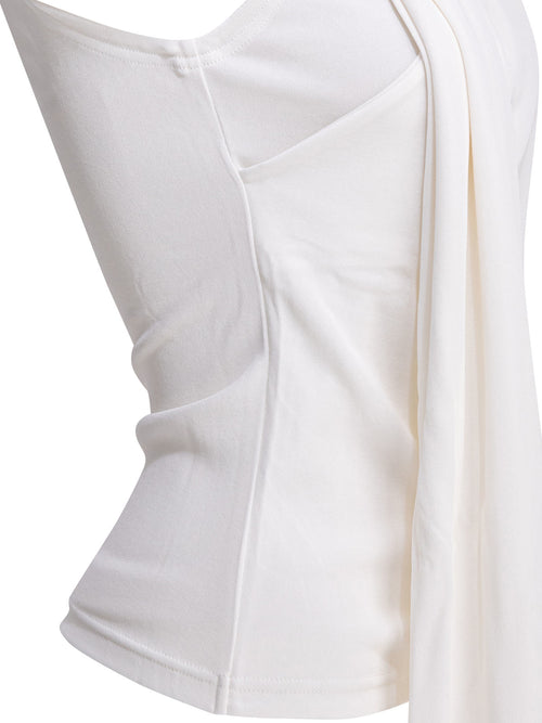Ami Paris Casual draped top - White
