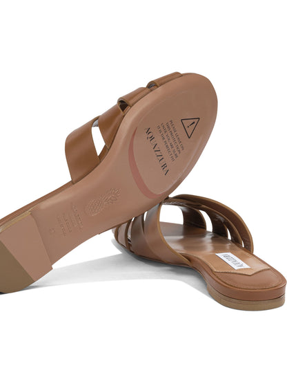 Aquazzura "Copacabana" Slide - Brown