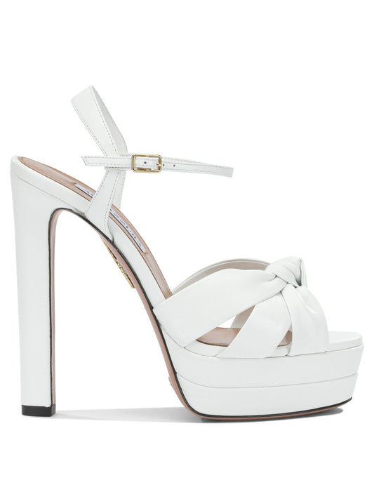 Aquazzura "Nina Plateau 130MM" Heeled sandals - White