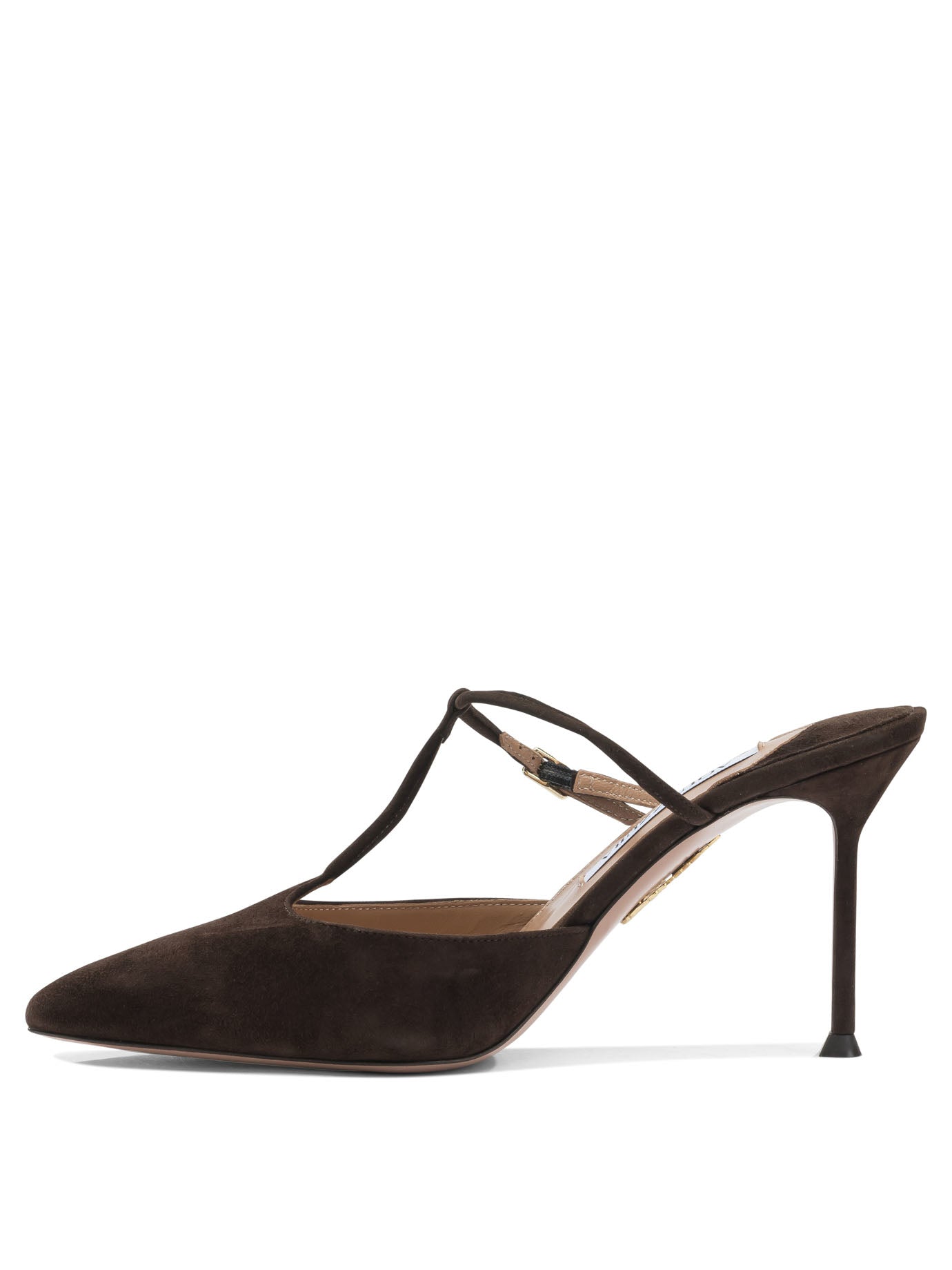 Aquazzura "Sorbonne 85 mm" Mules - Brown