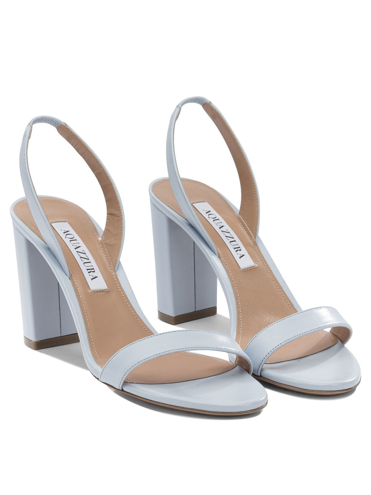 Aquazzura "So Nude Block 85mm" heeled sandals - Light Blue