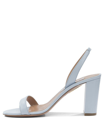 Aquazzura "So Nude Block 85mm" heeled sandals - Light Blue