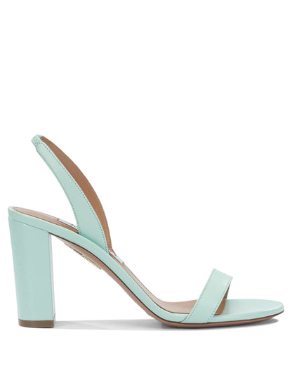 Aquazzura "So Nude Block 85mm" heeled sandals - Light Blue