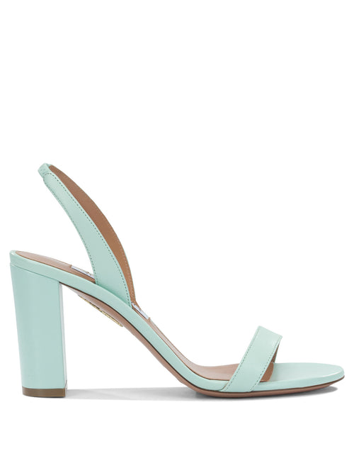 Aquazzura "So Nude Block 85mm" heeled sandals - Light Blue