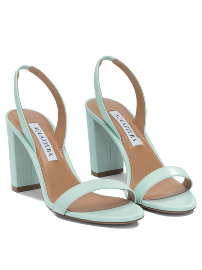 Aquazzura "So Nude Block 85mm" heeled sandals - Light Blue