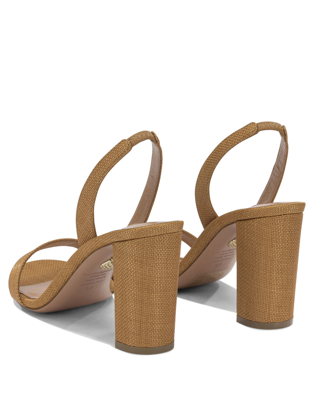 Aquazzura "So Nude Block 85mm" heeled sandals - Brown