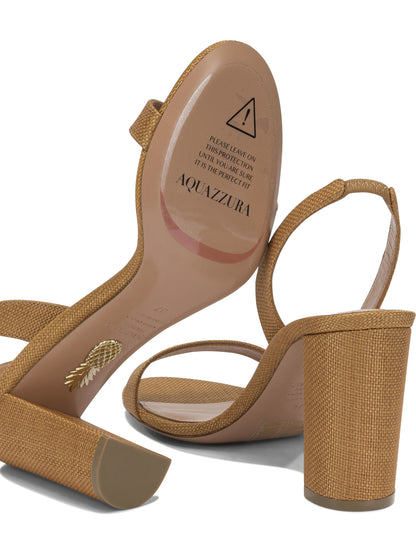 Aquazzura "So Nude Block 85mm" heeled sandals - Brown