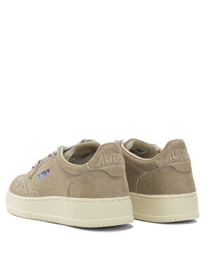 Autry Pony skin effect "Medalist Low" sneaker - Beige