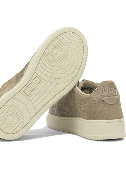 Autry Pony skin effect "Medalist Low" sneaker - Beige