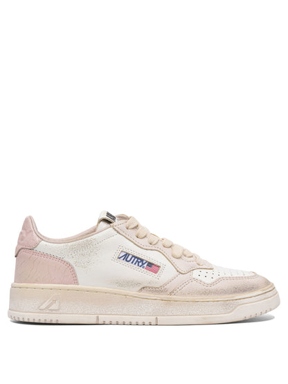 Autry "Medalist Low Super Vintage" Low Top Sneakers - Pink