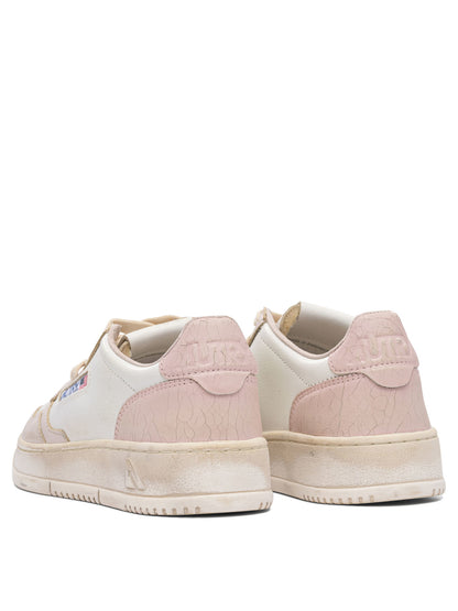 Autry "Medalist Low Super Vintage" Low Top Sneakers - Pink