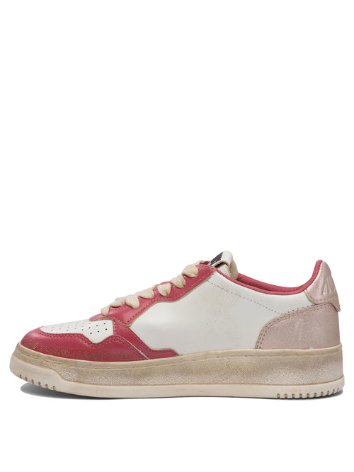 Autry "Medalist Low Super Vintage" Low Top Sneakers - Red