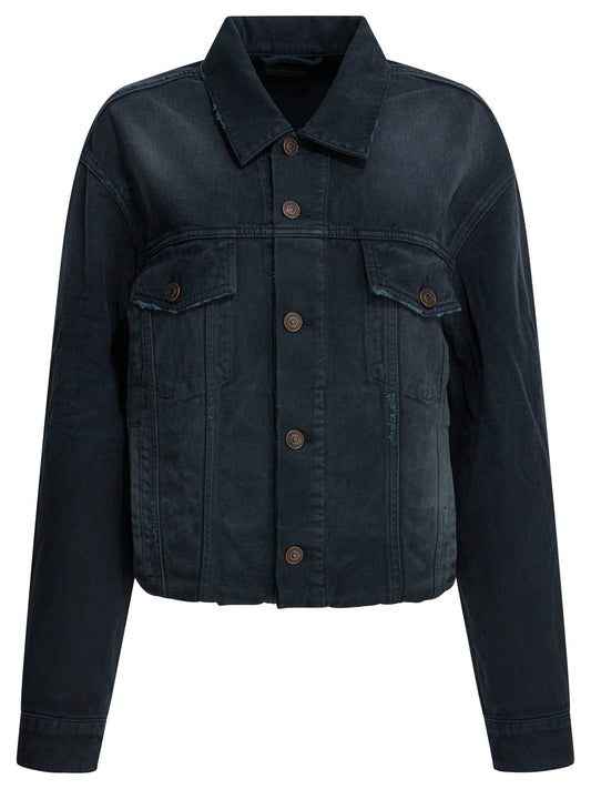 Balenciaga Denim jacket with old effect - Blue