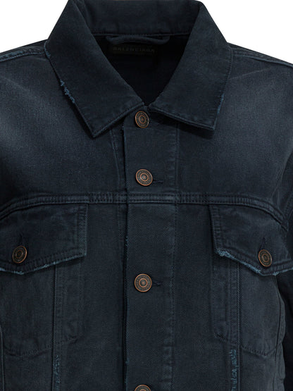 Balenciaga Denim jacket with old effect - Blue
