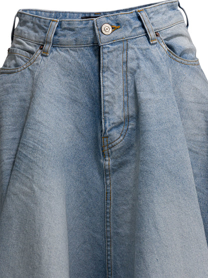Balenciaga "Godet" Long skirt - Light Blue