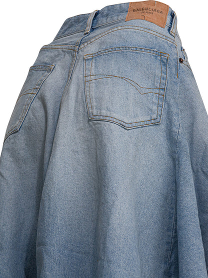 Balenciaga "Godet" Long skirt - Light Blue