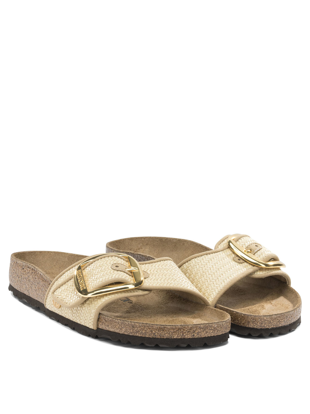 Birkenstock "Madrid Big Buckle" slides - Beige
