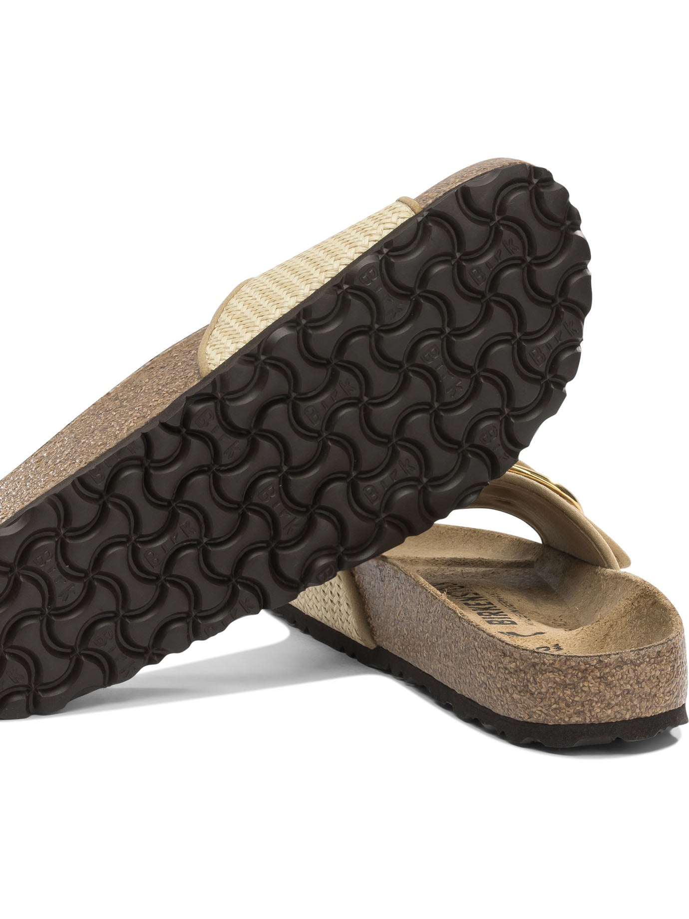 Birkenstock "Madrid Big Buckle" slides - Beige