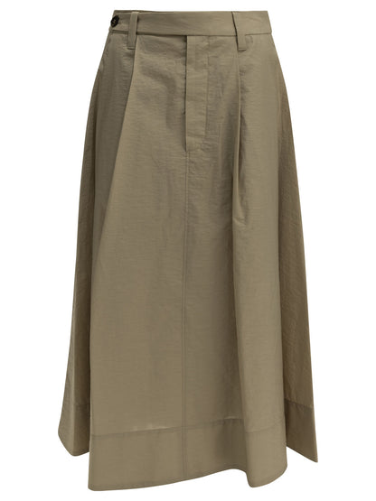 Brunello Cucinelli "Sartorial" Midi Skirt - Beige