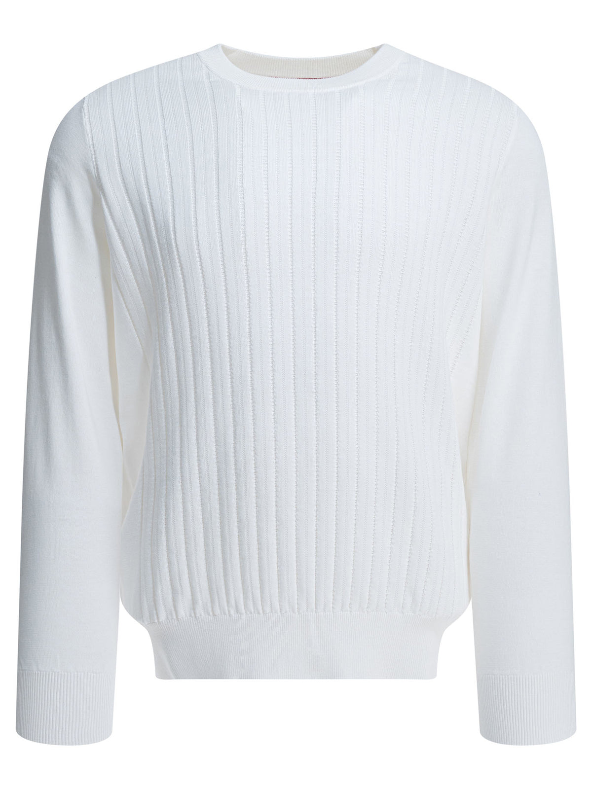 Brunello Cucinelli Ribbed crew-neck sweater - White