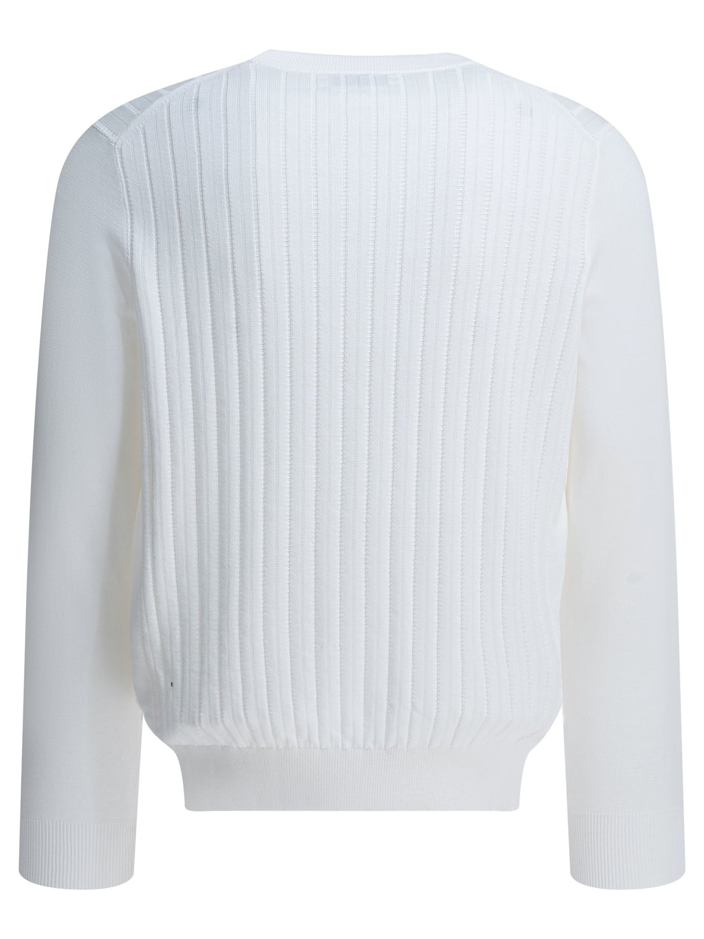 Brunello Cucinelli Ribbed crew-neck sweater - White