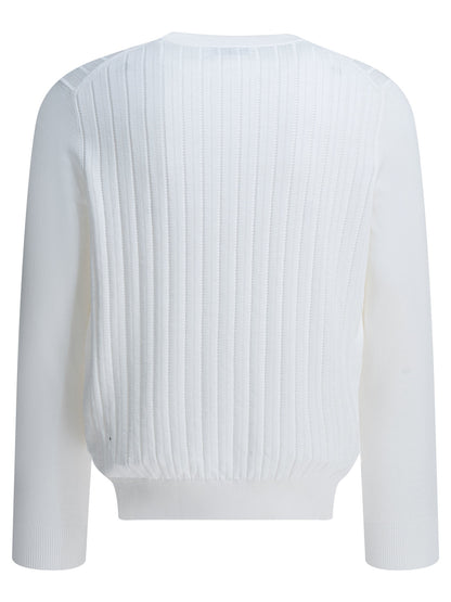 Brunello Cucinelli Ribbed crew-neck sweater - White