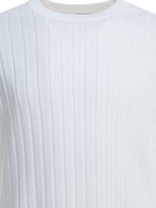Brunello Cucinelli Ribbed crew-neck sweater - White