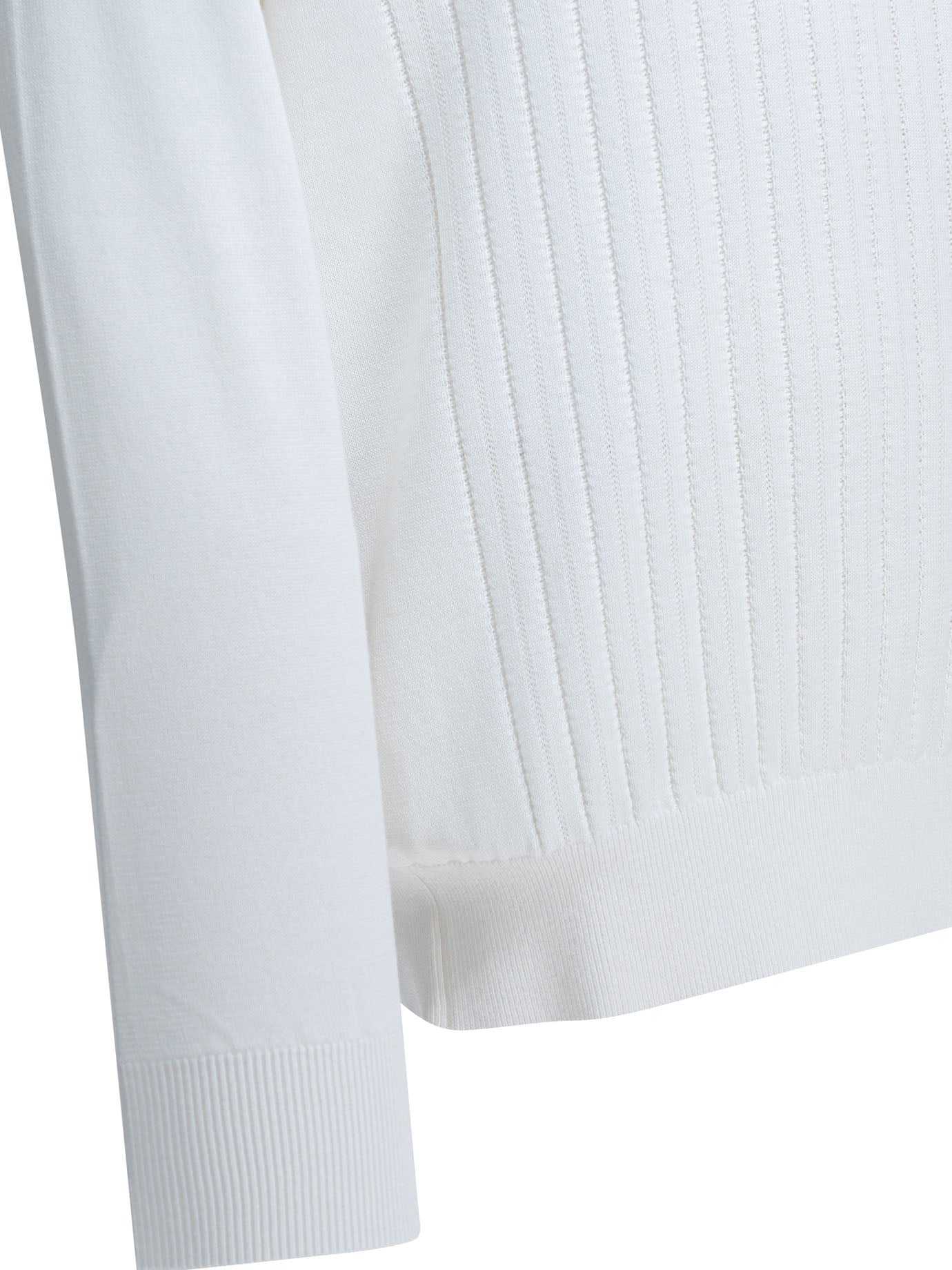 Brunello Cucinelli Ribbed crew-neck sweater - White