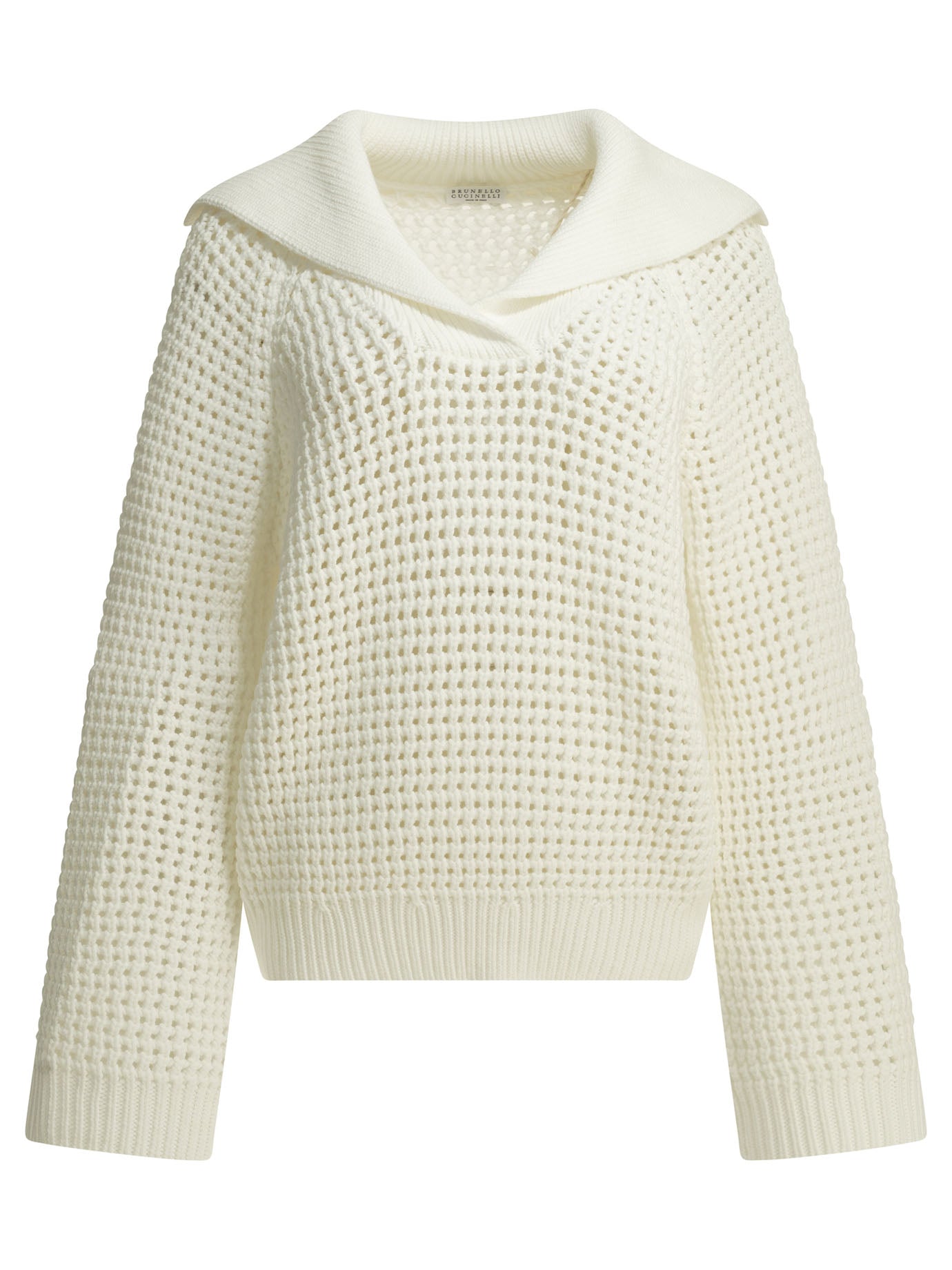 Brunello Cucinelli Cotton V-neck sweater - White