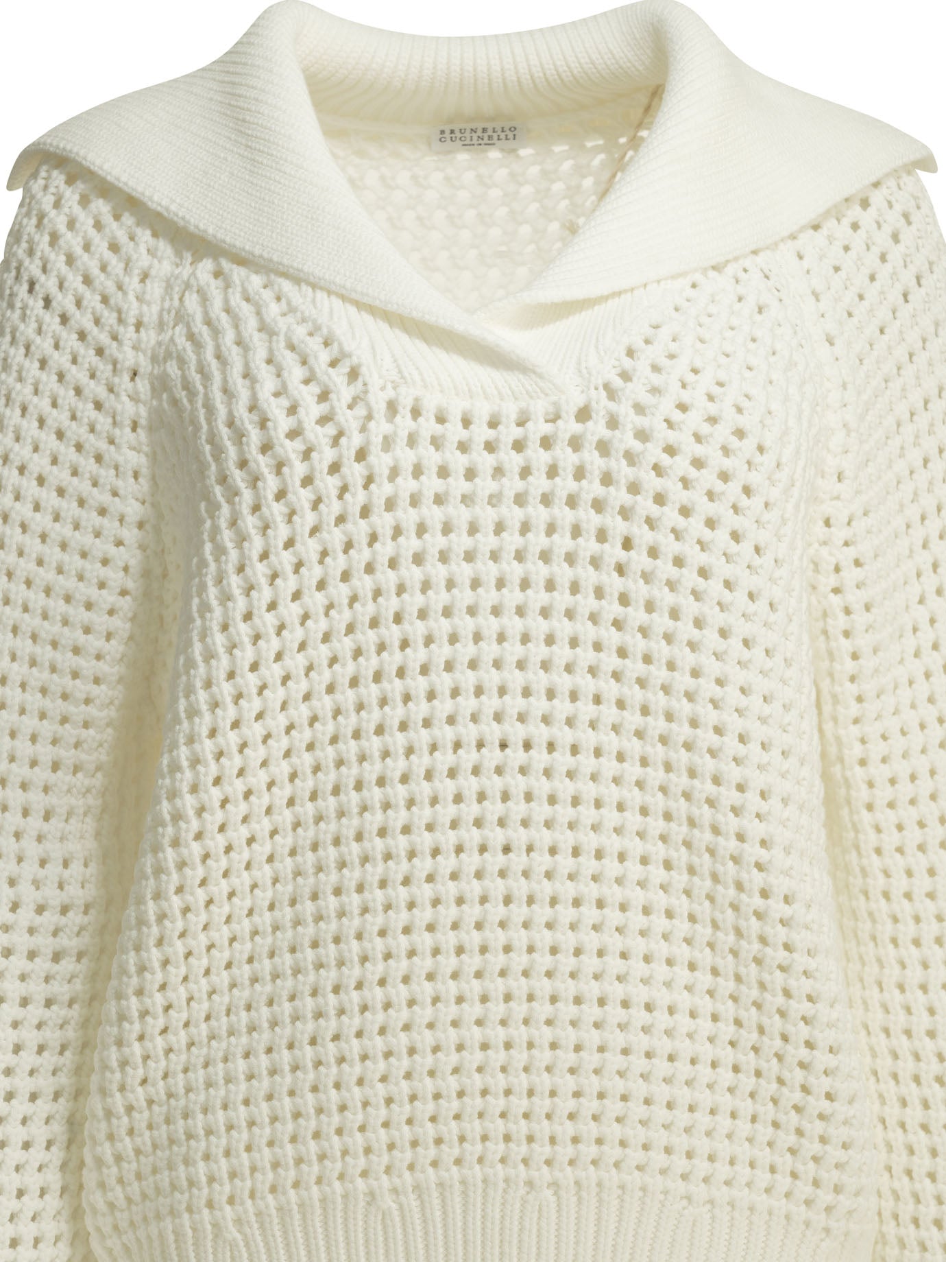 Brunello Cucinelli Cotton V-neck sweater - White