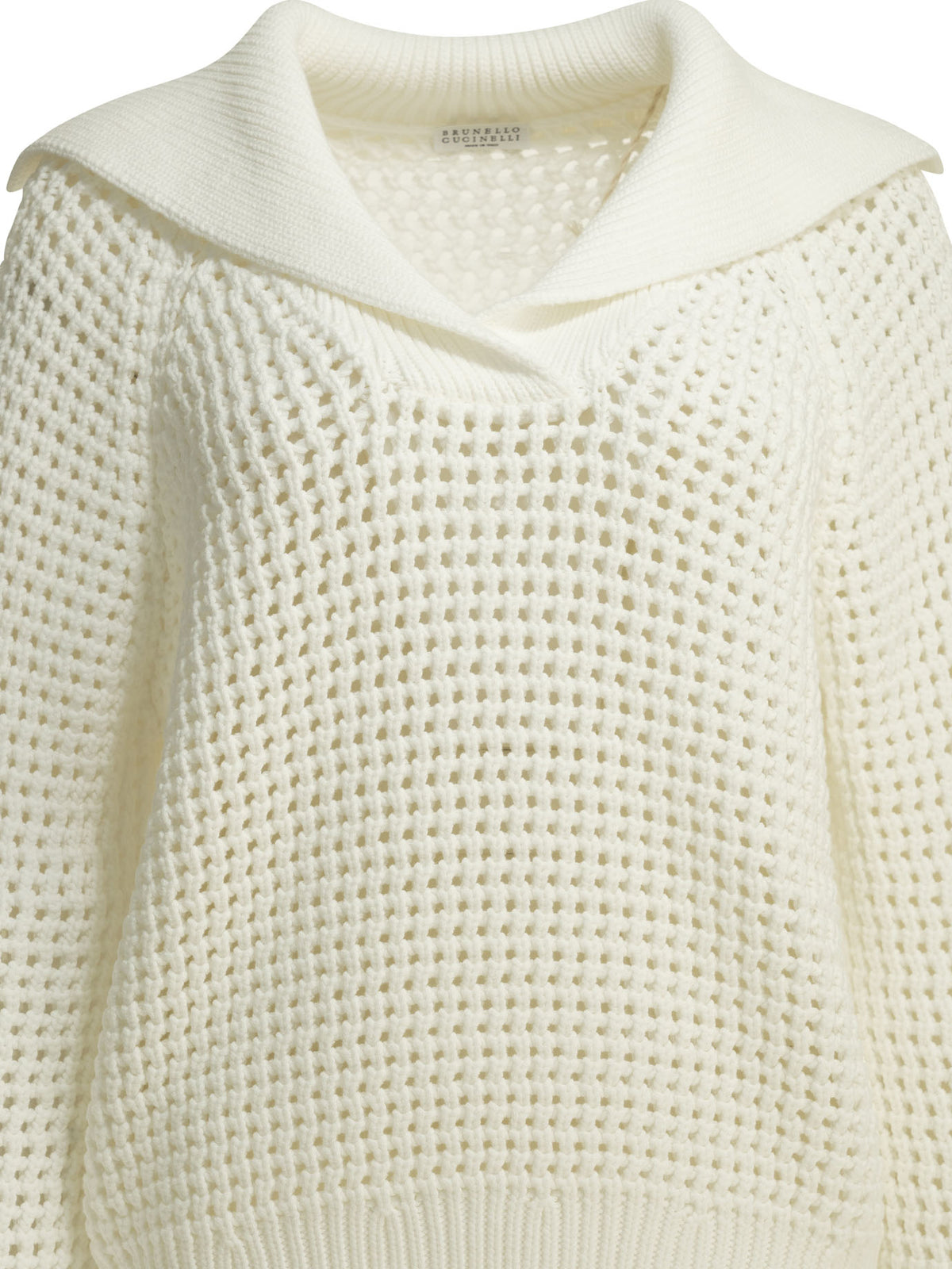 Brunello Cucinelli Cotton V-neck sweater - White