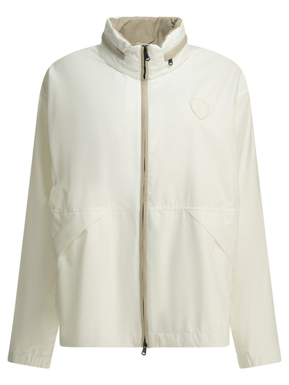 Brunello Cucinelli Raincoat with logo - White