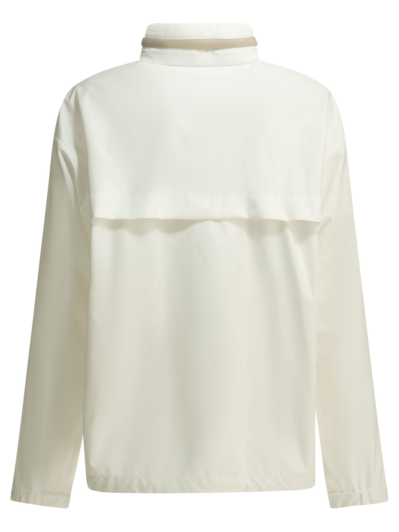 Brunello Cucinelli Raincoat with logo - White