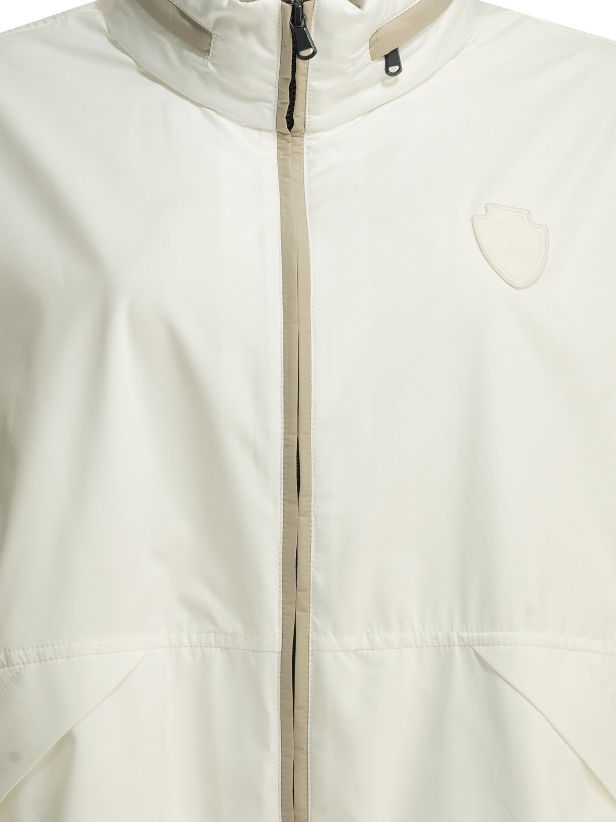 Brunello Cucinelli Raincoat with logo - White