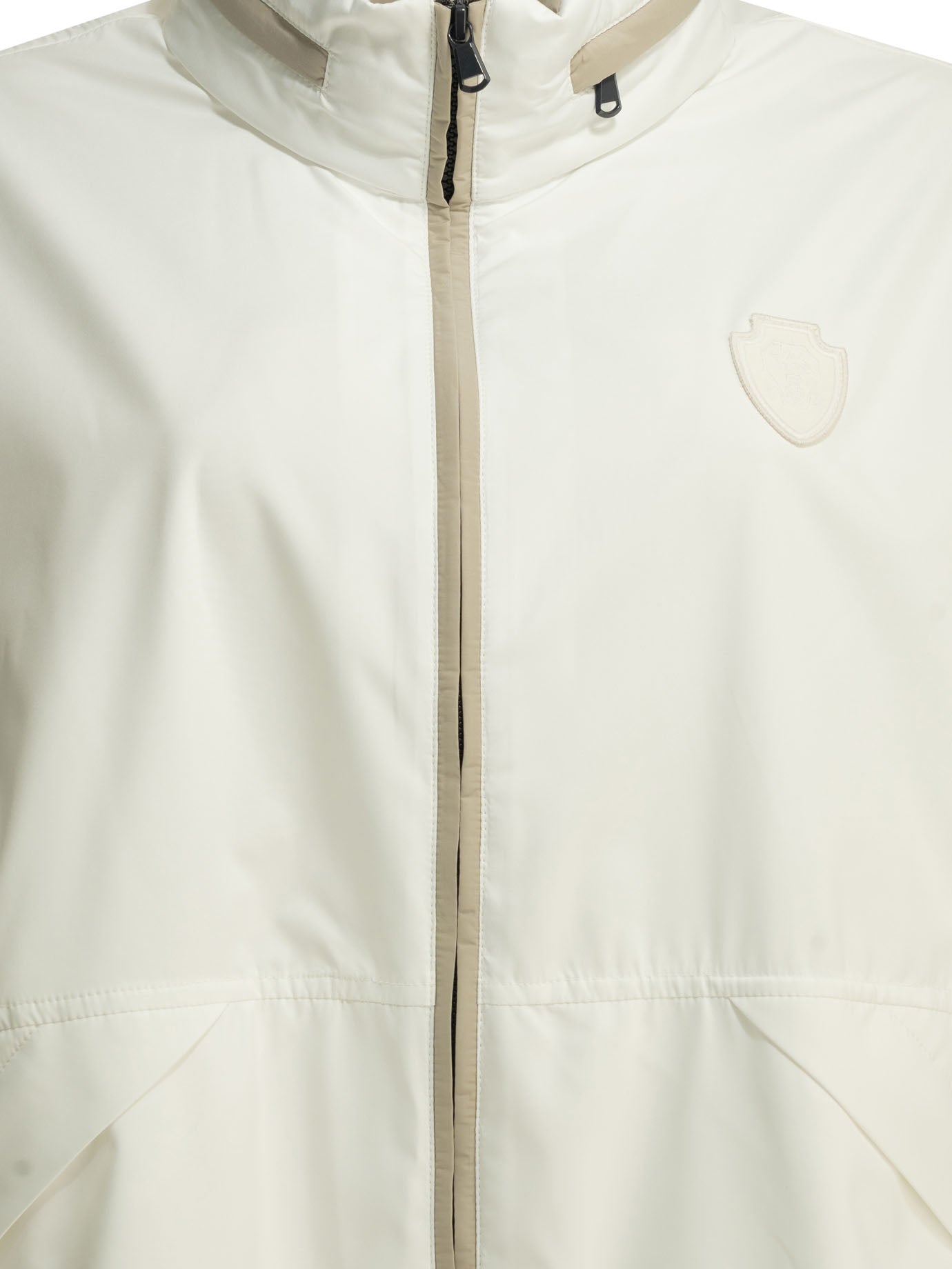 Brunello Cucinelli Raincoat with logo - White