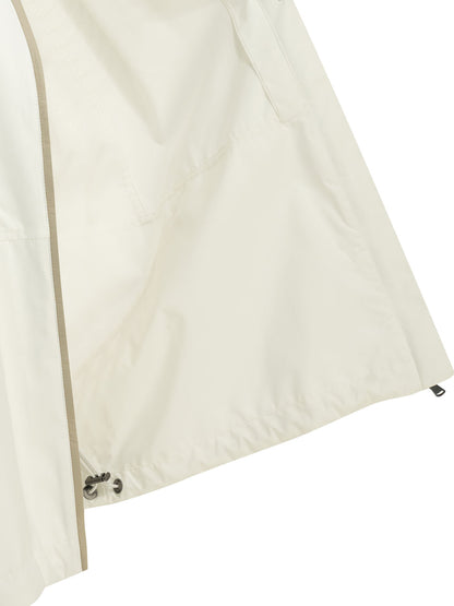 Brunello Cucinelli Raincoat with logo - White