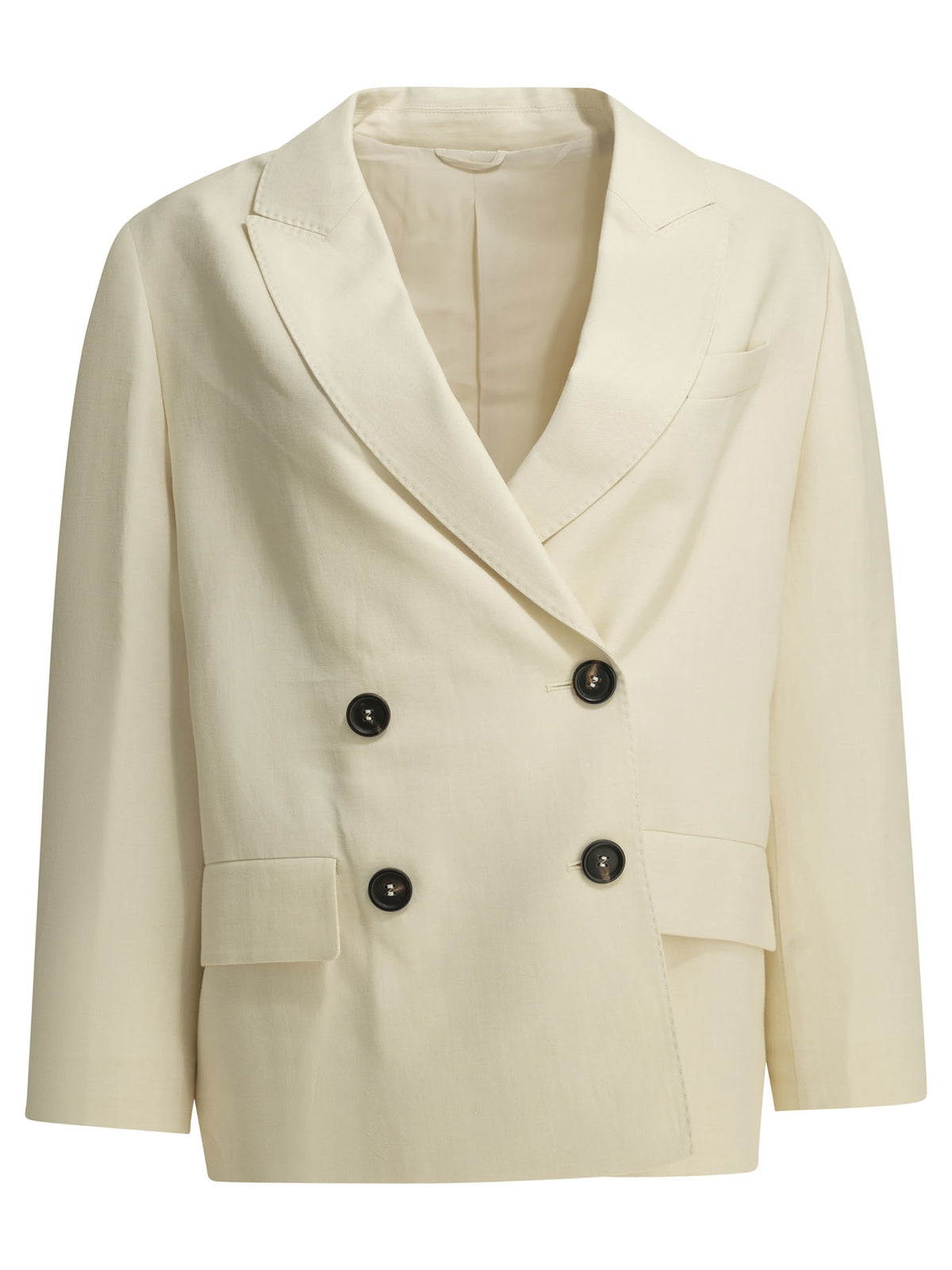 Brunello Cucinelli "Fluid" Blazer - White