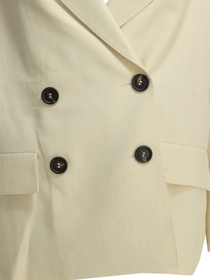 Brunello Cucinelli "Fluid" Blazer - White