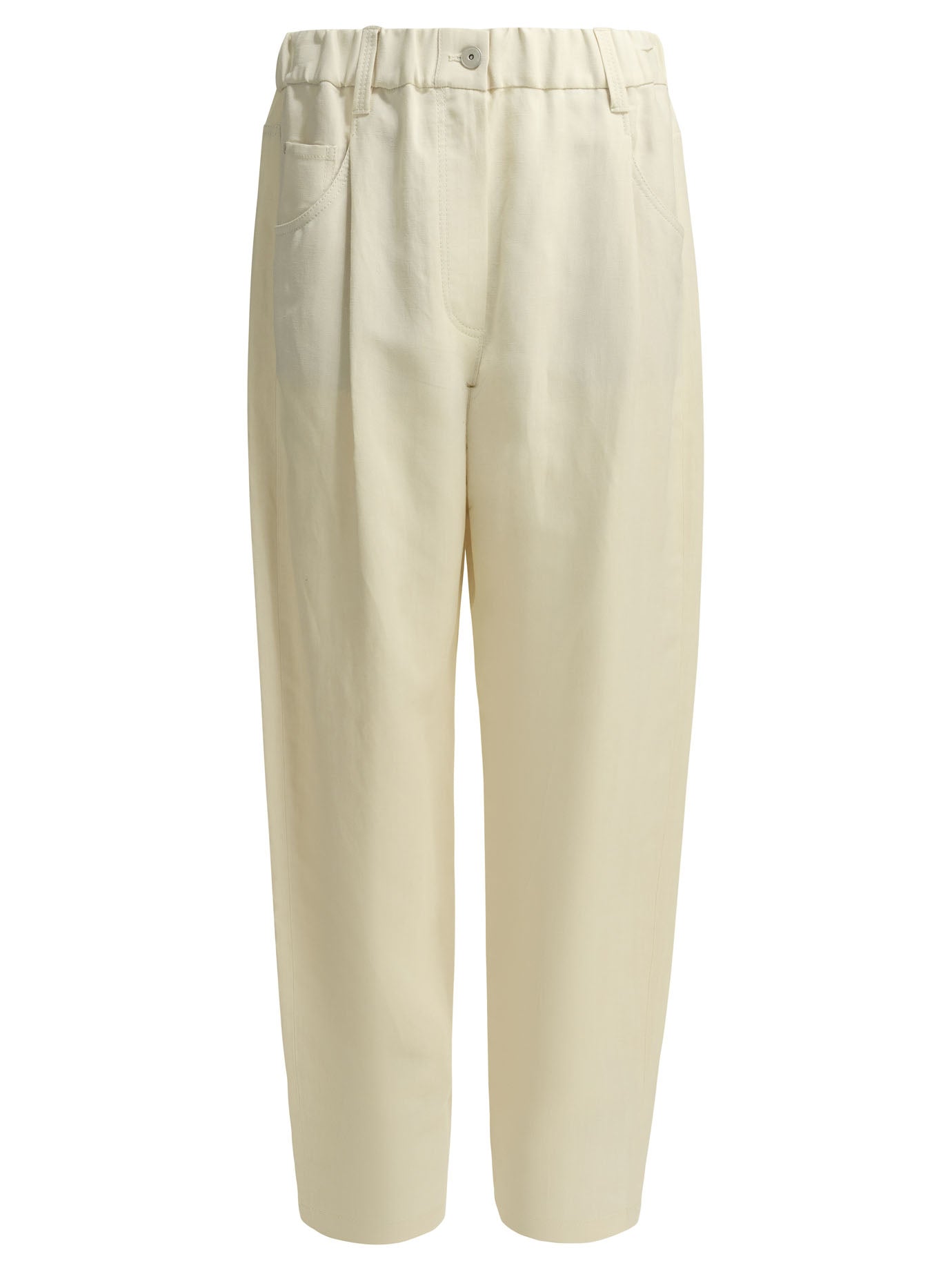 Brunello Cucinelli "Fluid" Casual Pants - White