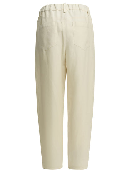 Brunello Cucinelli "Fluid" Casual Pants - White