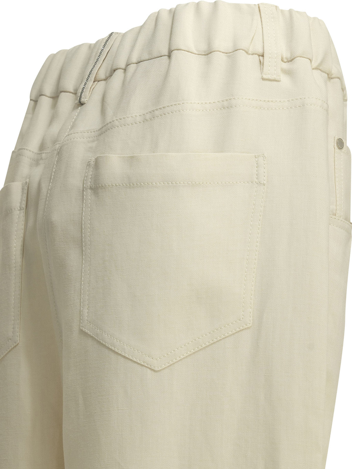 Brunello Cucinelli "Fluid" Casual Pants - White