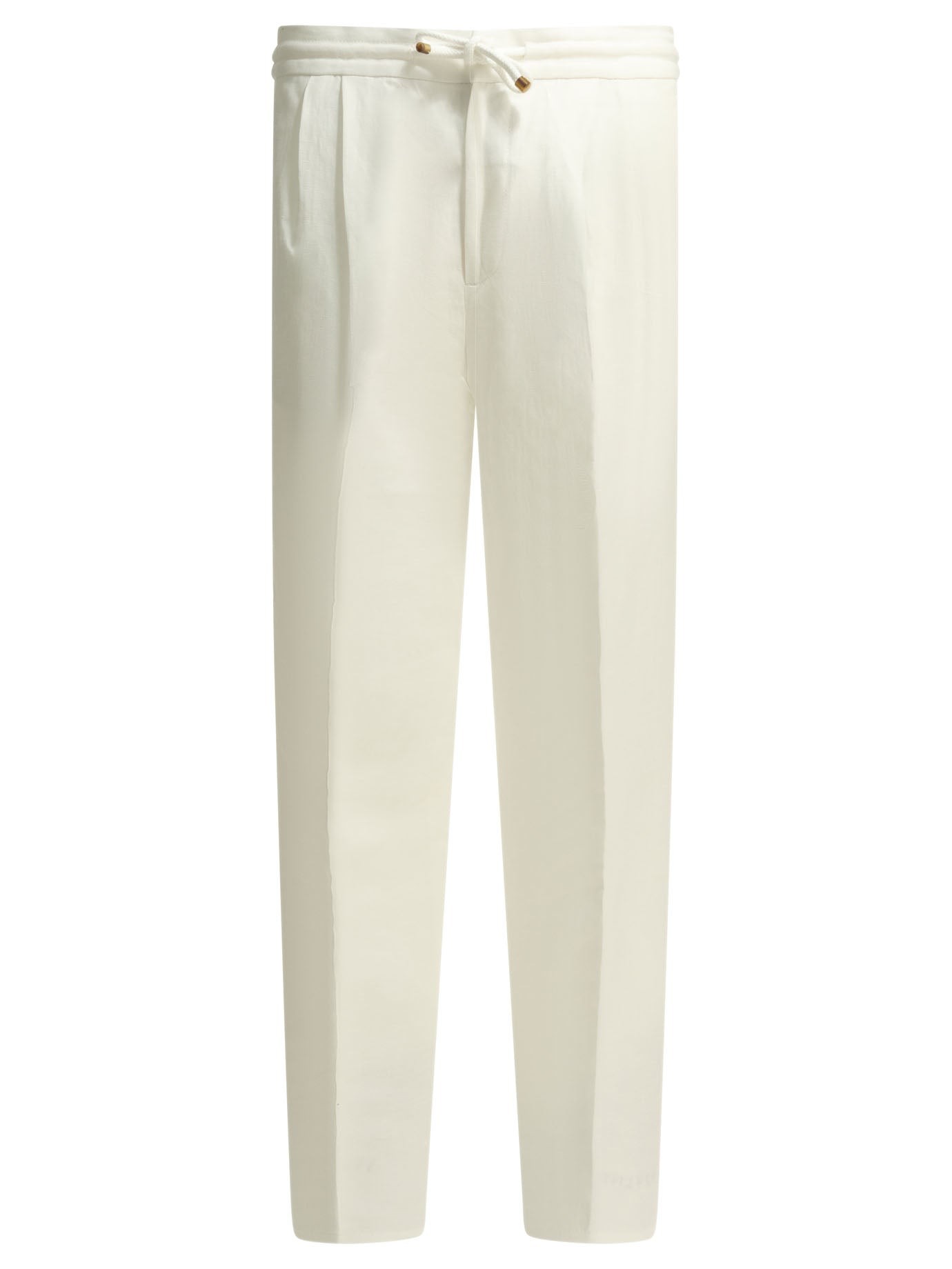 Brunello Cucinelli Casual linen and cotton pants - White